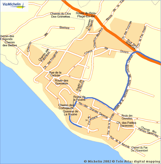 Access map to the villa